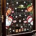 Tuopuda Natale Adesivi Vetro Murali Vetrofanie Finestre Adesivo Babbo Natale Pupazzo di Neve Alce Bambini Porta Aperta Natale Adesivi (Babbo Natale)