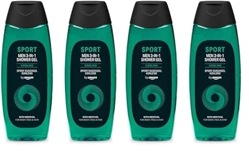 by Amazon Gel deportivo para hombre 3 en 1, 2 x 500 ml (Paquete de 2)