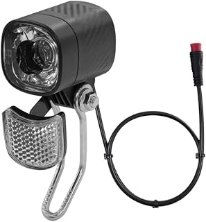 Electric Bicycle Headlight LED Front Light 2.5W 6V-12V/48V IPX5 Waterproof Dustproof Shockproof with 2-Pin Connector for E-Bike QD470