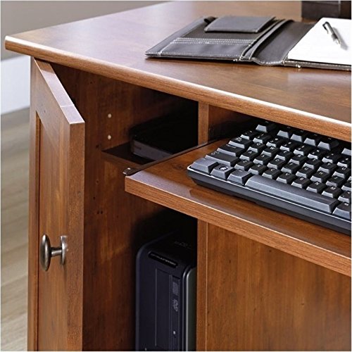 Bowery Hill Wood Home Office Computer Desk With Tower Drawer In Brushed Maple #TOP2