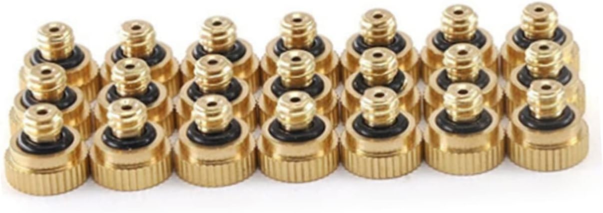 balacoo 96pcs Lead Misting Nozzles Brass and Construction Spray Nozzles for Hose Easy Install for Garden