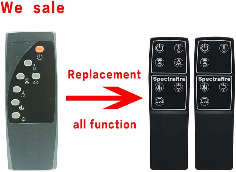 HCDZ Replacement Remote Control for Twin-Star International 18EF031GRP 18EF031SRP 23EF031GRP 23EF031SRP 25EF031GRP 26EF031GRP 26EF031GPG Electric Fireplace Stove Heater