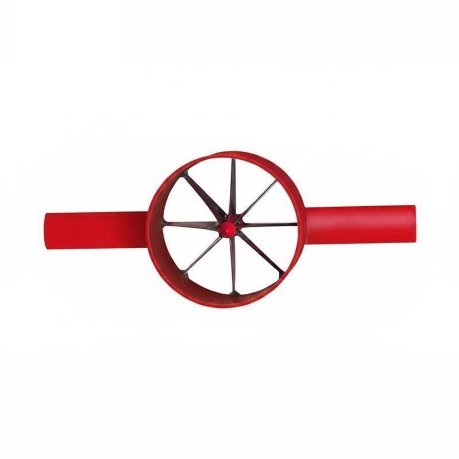 Red Metal Bamboo Splitter Multi Slice Divider Manual Garden Timber Processing Tool (33 * 13cm,Red-8 Knife)