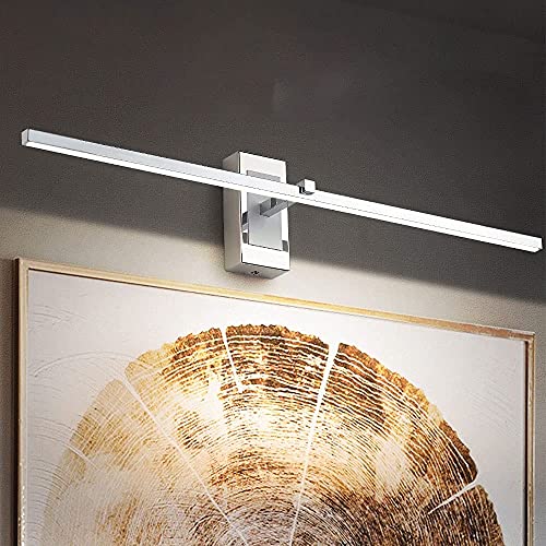 Lampe de miroir de salle de bain LED 8W design argent moderne et étanche IP44 - 4