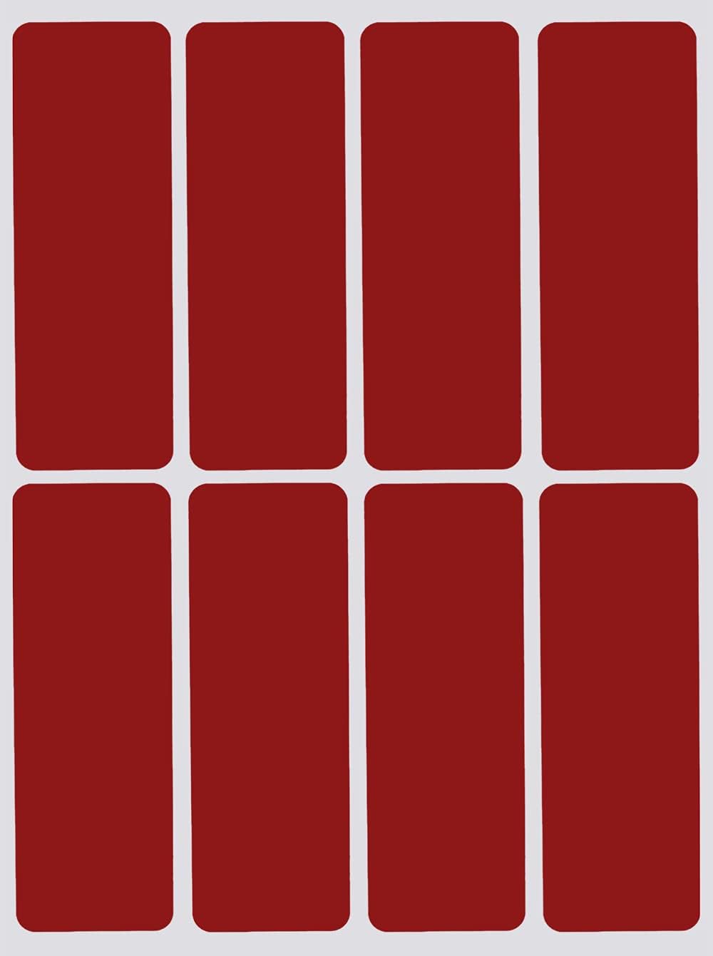 75mm x 25mm Writable Rectangular Labels Red Velvet Color Sticky Label Tag Stickers to Write for Home, Office, and School Projects, 120-Pack by Royal Green