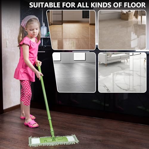 Mikrofaserbezug 2er Set, Chenille Mikrofaser Bodenwischer, Wischmoppbezug Ersatzbezug, Chenille Flachmopp, Bodenwischer Wischbezug für ideale Schmutzaufnahme, ideal für Böden wie Fliesen und Laminat