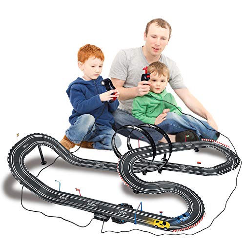 MAOXIAN Remote Racing Tracks Slot Car Racing Sets, Kids Toy Race Mini Slot Car Racing Track, High Speed Electric Rolling Toy Slot Car Loop Track for Boys Girls Best Option Gifts