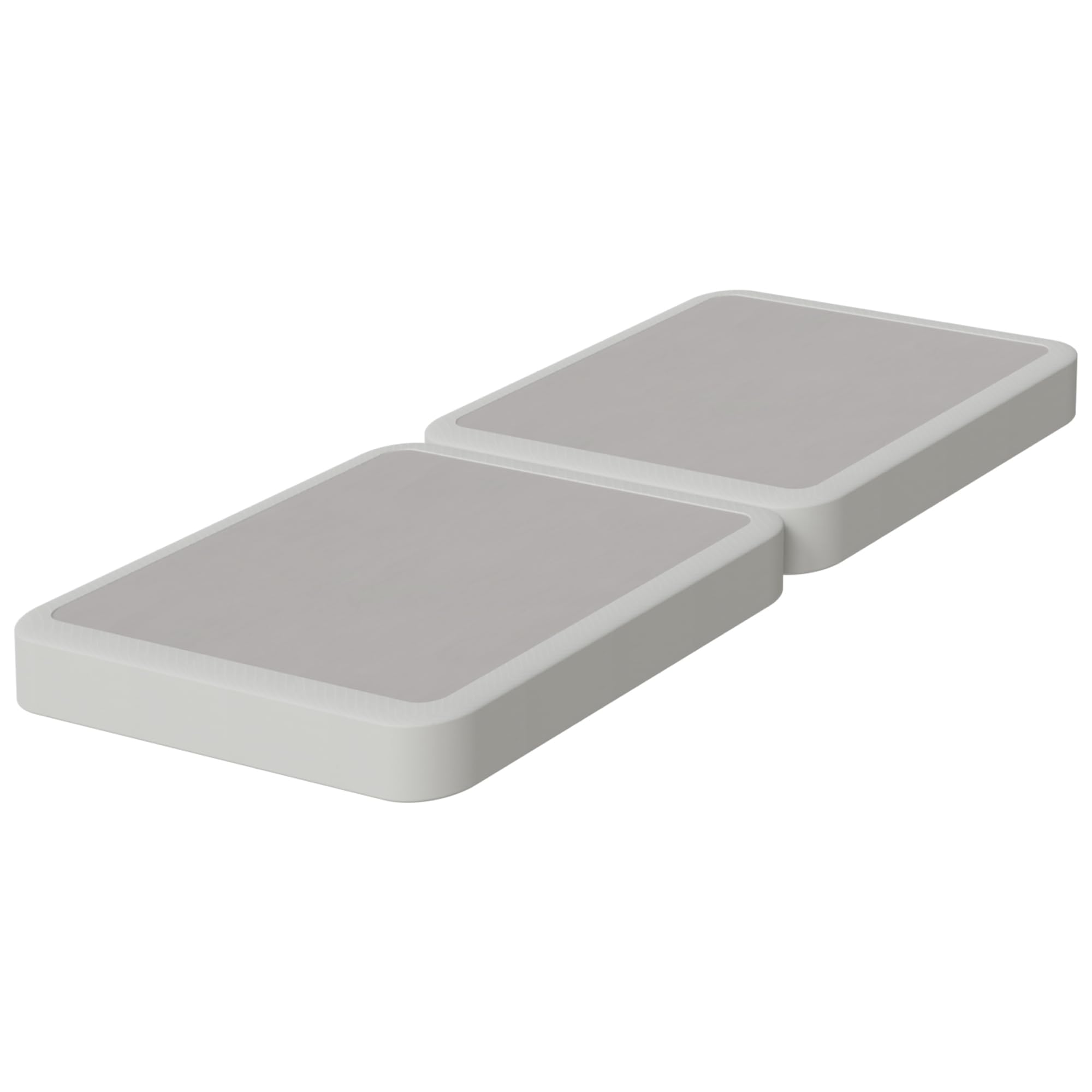 Nutan, 4-Inch Sturdy Wood Box Spring for Mattress Support - Durable and Fully Assembled, Natural Wood Foundation for Twin, White