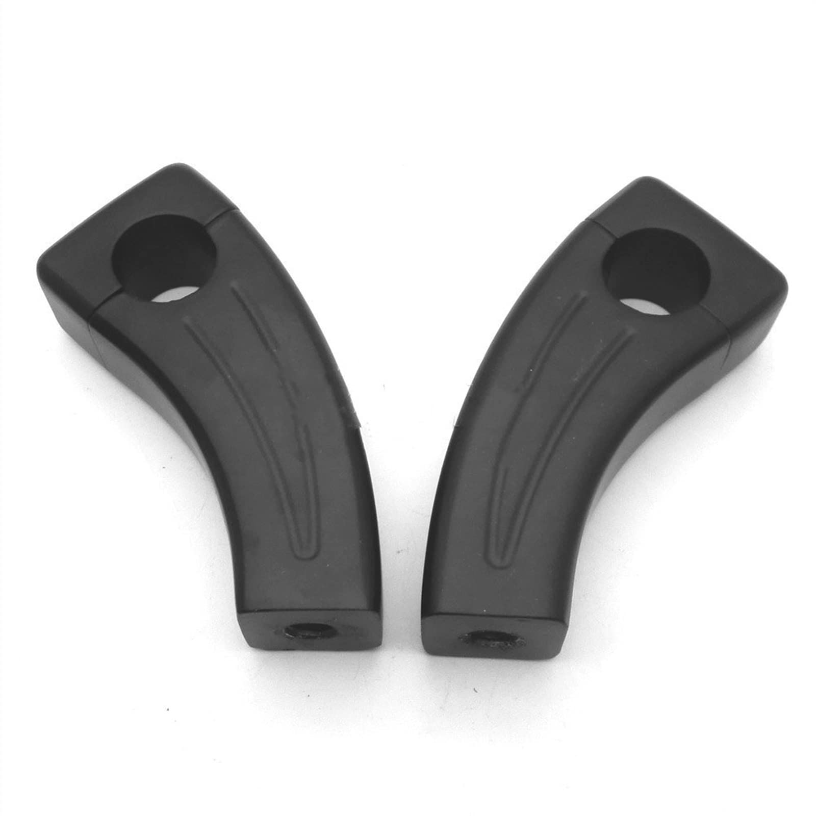 Pontet Guidon Pour Moto Chrome/Noir 1 "pouces 25mm Guidon Main Risers Rehausseur Guidon Moto (Taille : Black 5.5 Inch)