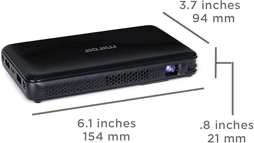 Vista 5 de Miroir Proyector portátil M190, batería recargable, hogar y exterior (renovado prémium)