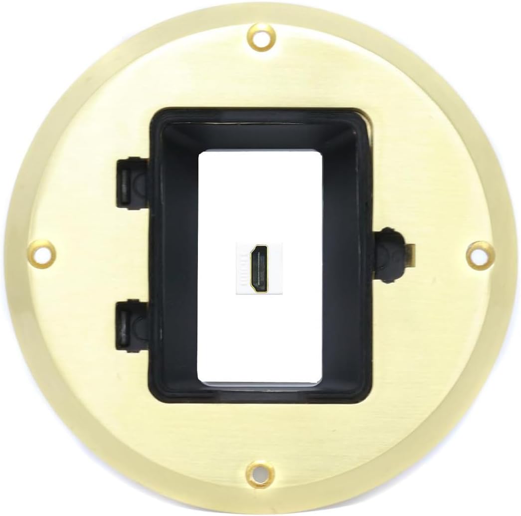 RiteAV 1 Port HDMI Jack Wall Plate - Floor Box [Stainless Steel]