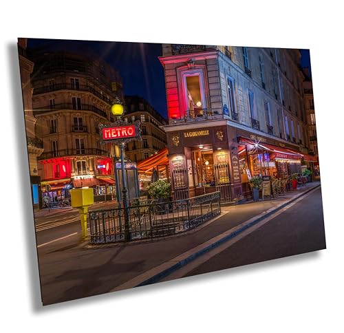 PHOTOS BY ZAMAN La Gargamelle Cafe, Metro Station, Paris, Paper, Canvas, Acrylic and Metal (Canvas Print-16 x 20 Inches)