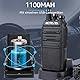 Retevis RT24 Walkie Talkie PMR446 Lizenzfreies, Professionelles Funkgerät mit Großer Reichweite und Freisprech-Walkie-Talkies für Erwachsene mit Ohrhörern und USB-Ladegerät (Schwarz, 1 Paar)