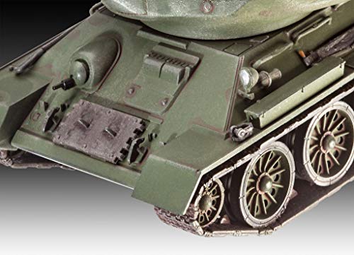 Revell Revell_03302 3302 12 Spielzeug Modellbausatz T-34/85 im Maßstab 1:72, Level 4, Non
