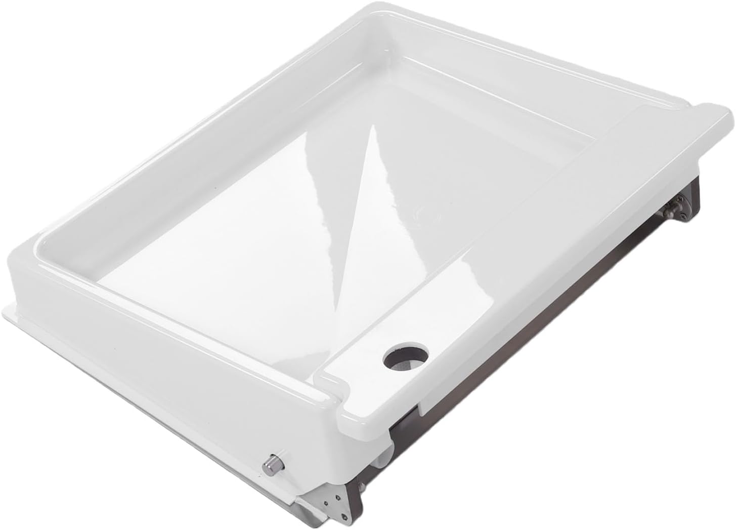 RV Acrylic Folding Sink White Foldable Bathroom Wash Basin Sink with Faucet for Boat Yacht Camping Vehicle