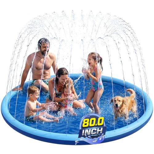 KEGENMEI Splash Pad for Kids and Dog, 80