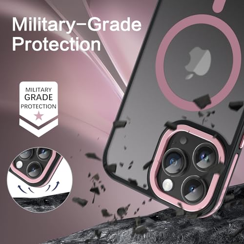 Coque iPhone 13 Pro Max MagSafe rose mate antichoc - 2