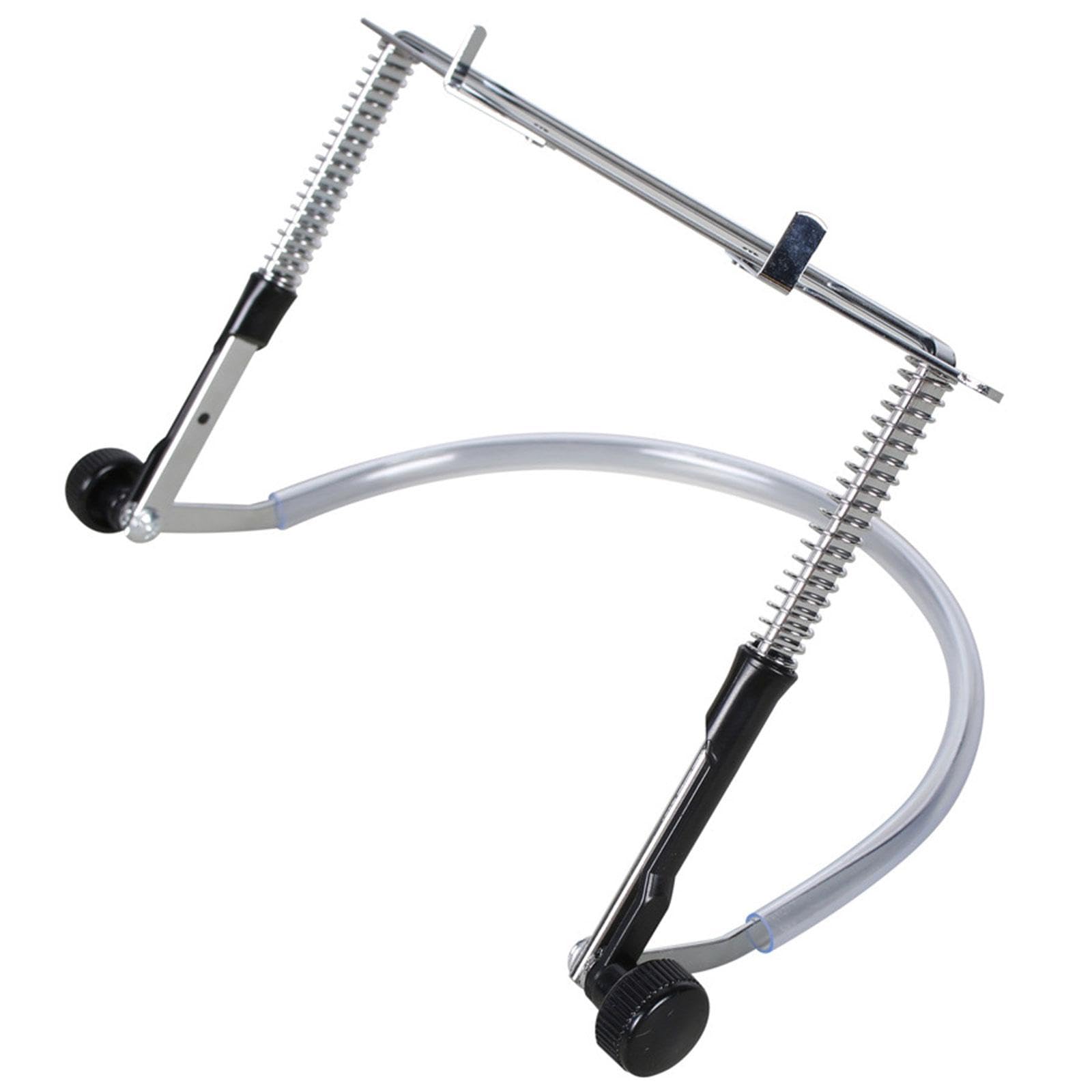 Soporte para Armónica, Atril Y Soporte para El Mástil Como Accesorios con Tensión de Resorte Ajustable para Mayor Comodidad Y Estabilidad de Los Músic, Plateado