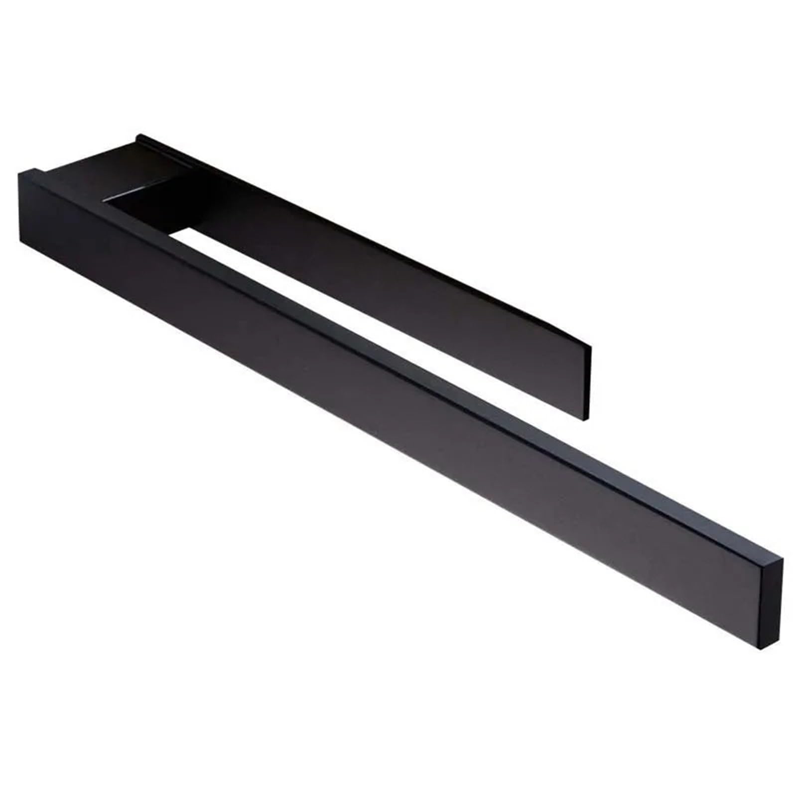 Towel Rack No Punching Stainless Steel Bathroom Pendant Black Household Bar Single Hardware for Bathroom(Color 02)