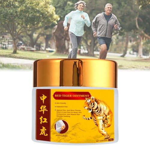 Red Tiger Salbe, 1Pcs Salbe Rot, Gelenk Muskel Schmerzen Schulter beruhigende,Gegen Schmerzen Gelenk Knochentherapie Linderung Von Gelenkschmerzen Creme für Taille, Arm, Hinterhand