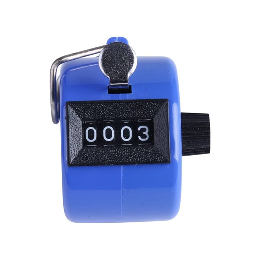 Amazon.co.jp: 数取器 手持型 機械式 小型 カウンター ブルー