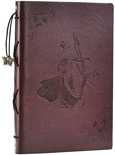 Seehan Album photo en cuir vintage avec pages noires pour mariage, souvenirs de mariage, anniversaire de Noël, Saint-Valentin, anniversaire pour femme, ami, amoureux