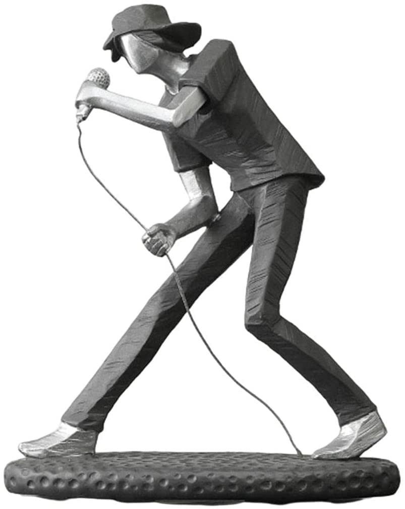 Musical Instruments Figurine Art Musician Statue Musical Ornament Modern Sculpture Musical Figurine for Office Home Decor - Singer