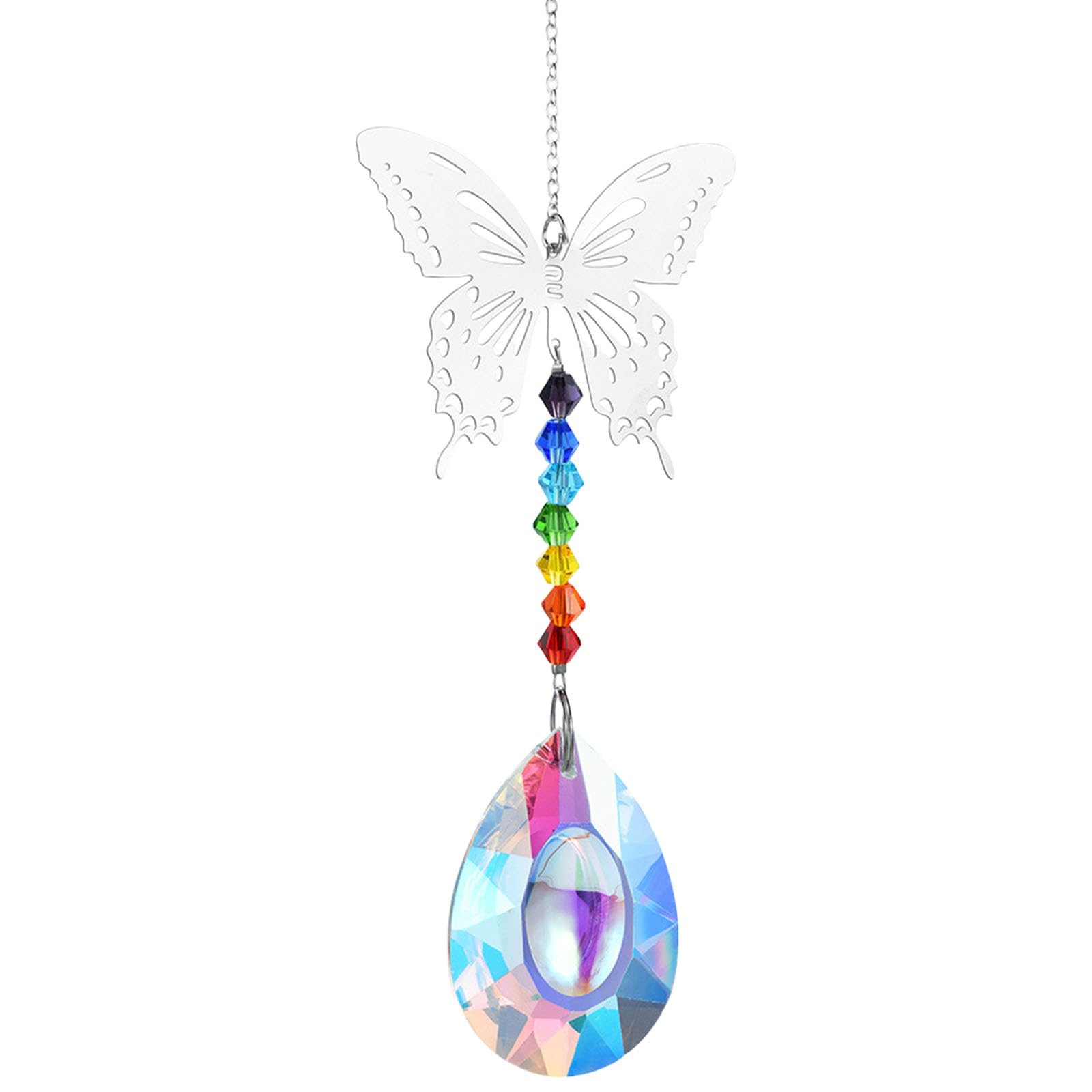 Xjdzineq Crystal Suncatchers with Butterfly Pendant Charm Window Hanging Ornament Sunlight Reflection Outdoor and Indoor Decors Crystal Sunshine Catchers
