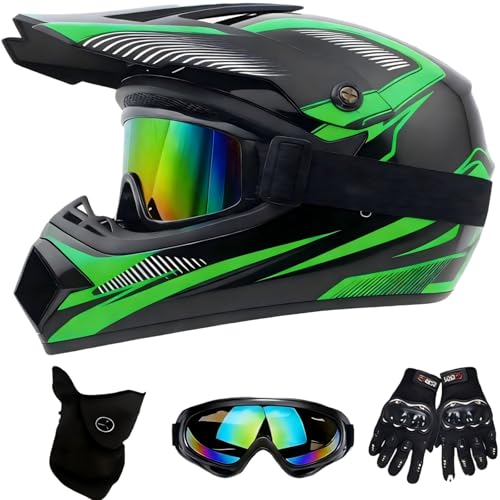 DriveNova Casco Integrale MTB per Bambini, Casco Integrale MTB Downhill