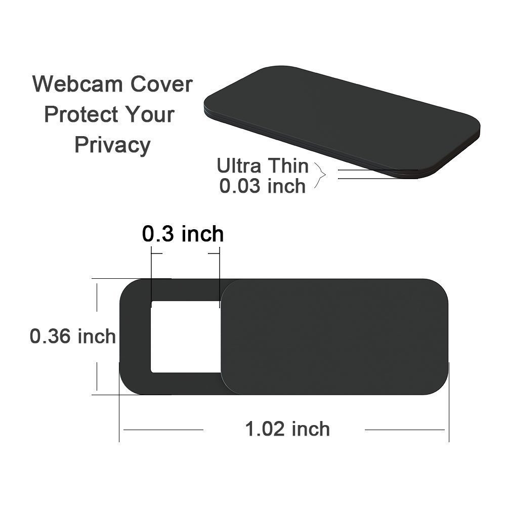 Cubierta deslizante para cámara web, funda para cámara de laptop de 0.02 pulgadas, ultrafina, se adapta a teléfonos inteligentes Echo Spot, tabletas, Macbooks, computadoras de escritorio con fuerte 2