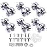 TUOREN 6pack Silver Drum Lugs Single End Tom Snare Drum Lugs with Mounting Screws Percussion Snare Drum Parts (26mm/1