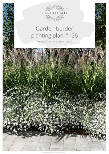 Eco-friendly garden design, DIY garden border planting plan no. 126: Modular garden design with hardy perennials, perfect for front yards, fences, patios, and pathways. (Garden Border Designs)