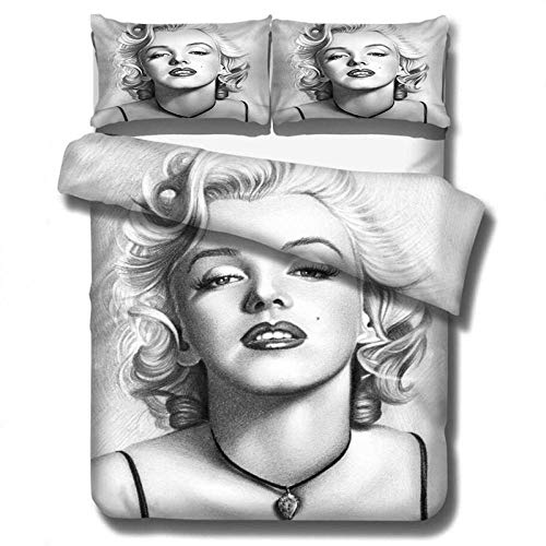 FWDDDEQ® Ropa De Cama 3D Estrellas Europeas Y Hermosas 220X240 Cm Digital Impresión Funda Nórdica Y Funda De Almohada Juegos De Cama Chico - Antialérgico Cómodo Suave Fácil De Limpiar