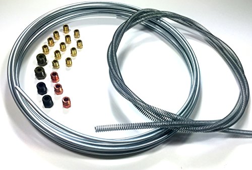The Stop Shop 25 ft of 3/16 Brake Line Kit - Tube / 8 ft of Armor/Fittings