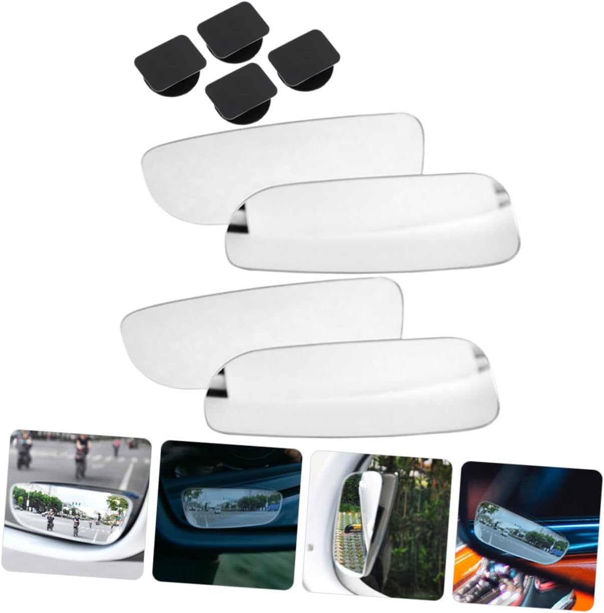 PRETYZOOM 2 Pairs Wide Angle Mirrors Car Auxiliary Side Rearview Mirrors for Enhanced Safety and Visibility Easy Installation Durable Design for All Vehicles