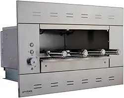 Churrasqueira Elétrica de Embutir para 4 Espetos com Painel Ventilado Suprema 220V Titan