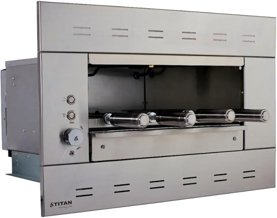 Churrasqueira Elétrica de Embutir para 4 Espetos com Painel Ventilado Suprema 220V Titan