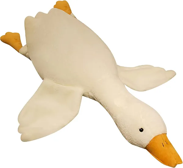 Goose Stuffed Animal Pillow Toy, Cute Giant White Goose Stuffed Animal Duck Plush,Swan White,It's a for Everyone.