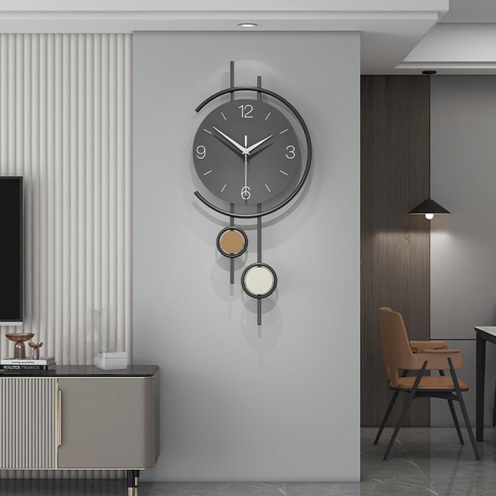 Horloge murale sans tic-tac en métal pour un sommeil réparateur