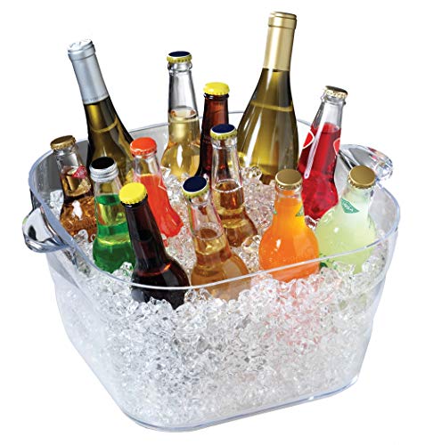 Prodyne Big Square Party Beverage Tub, Clear #TOP1