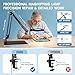 LIONVISON 10x Magnifying Glass with Light: 2-in-1 Magnifying Lamp with Light and Stand and Clamp - Stepless Color & Brightness Desk LED Clamp Lamp with Extra-Long Arm for Seniors Crafts Hands Free