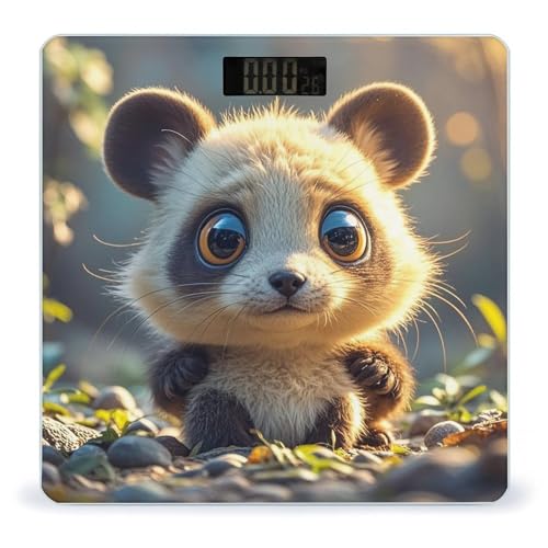 Báscula Digital de Vidrio Templado para Baño Cute Animal miniatura 1