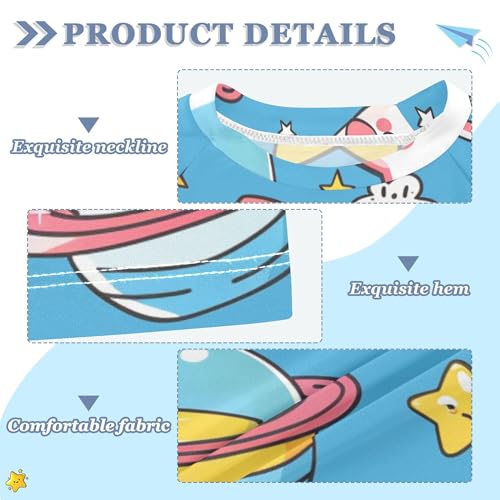 Planet Blue Boy Bathing Suit Short Sleeves Athletic Tops Swimwear Beach Tops 3T3