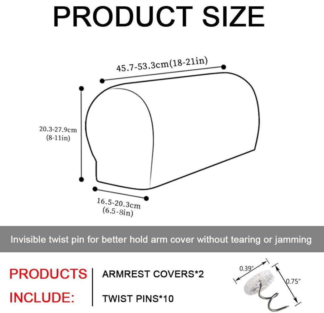 Copribraccioli Elasticizzati LINGXIYA – Set Da 2 In Morbido Peluche Per Divani E Poltrone – Adatti A Braccioli Di Varie Forme (45-53 Cm)