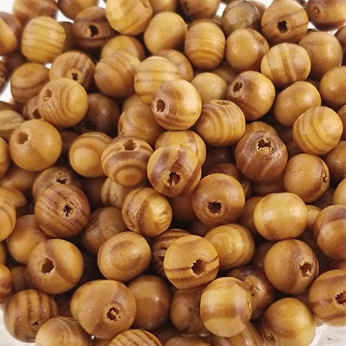 Olive Wood Brown Pine Natural Mala Prayer Beads for Jewelry Making, Crafts, Rosary (7mm x 8mm)