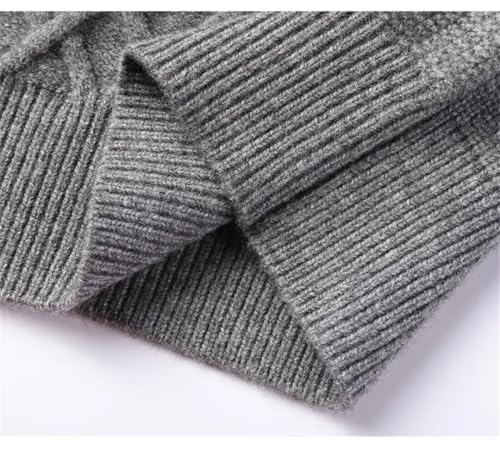 Mens Sweater Cardigan Thick Slim Fit Jumpers Knitwear Korean Style Clothes3