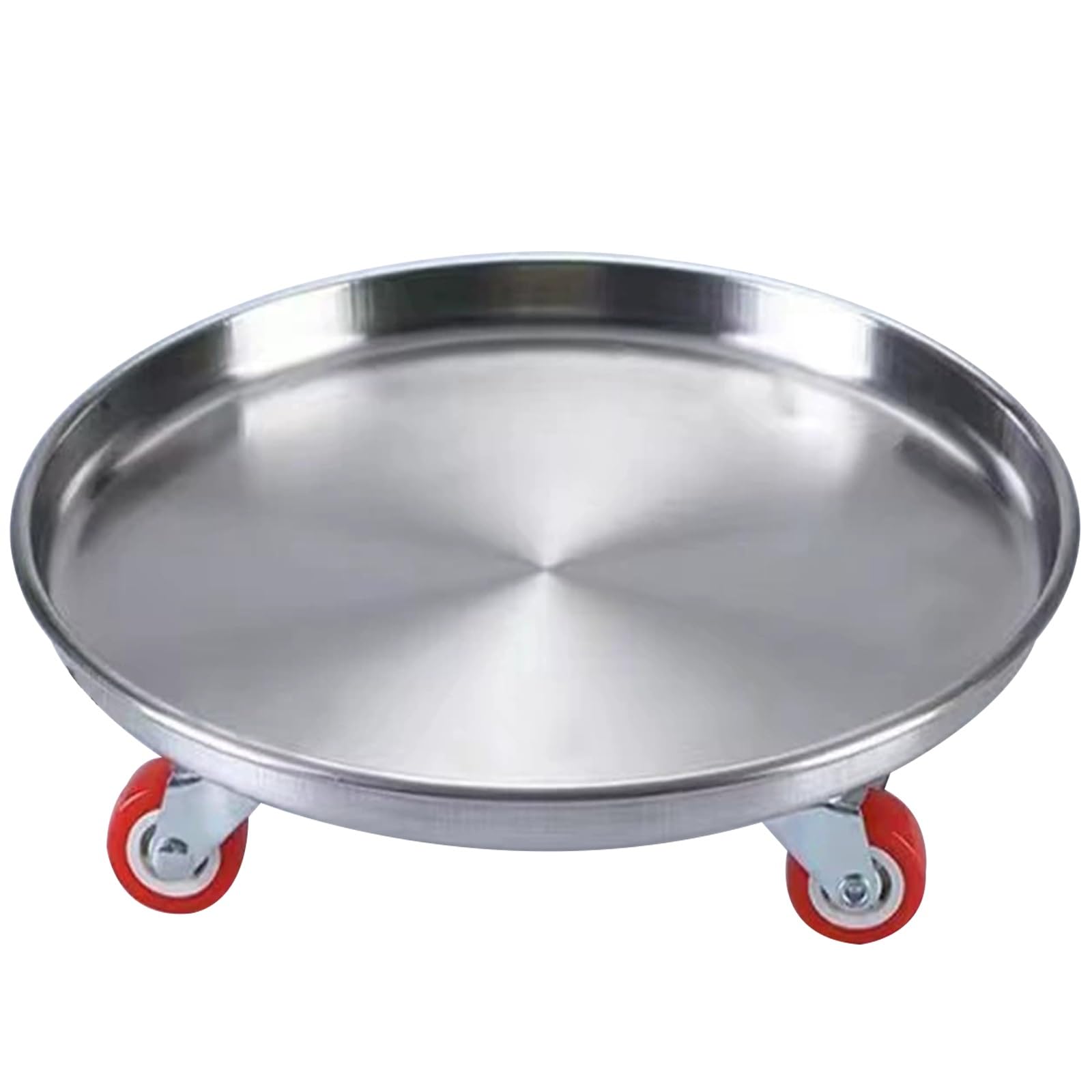 Plateau de plantes 37cm inox 304 à roulettes pour charges lourdes