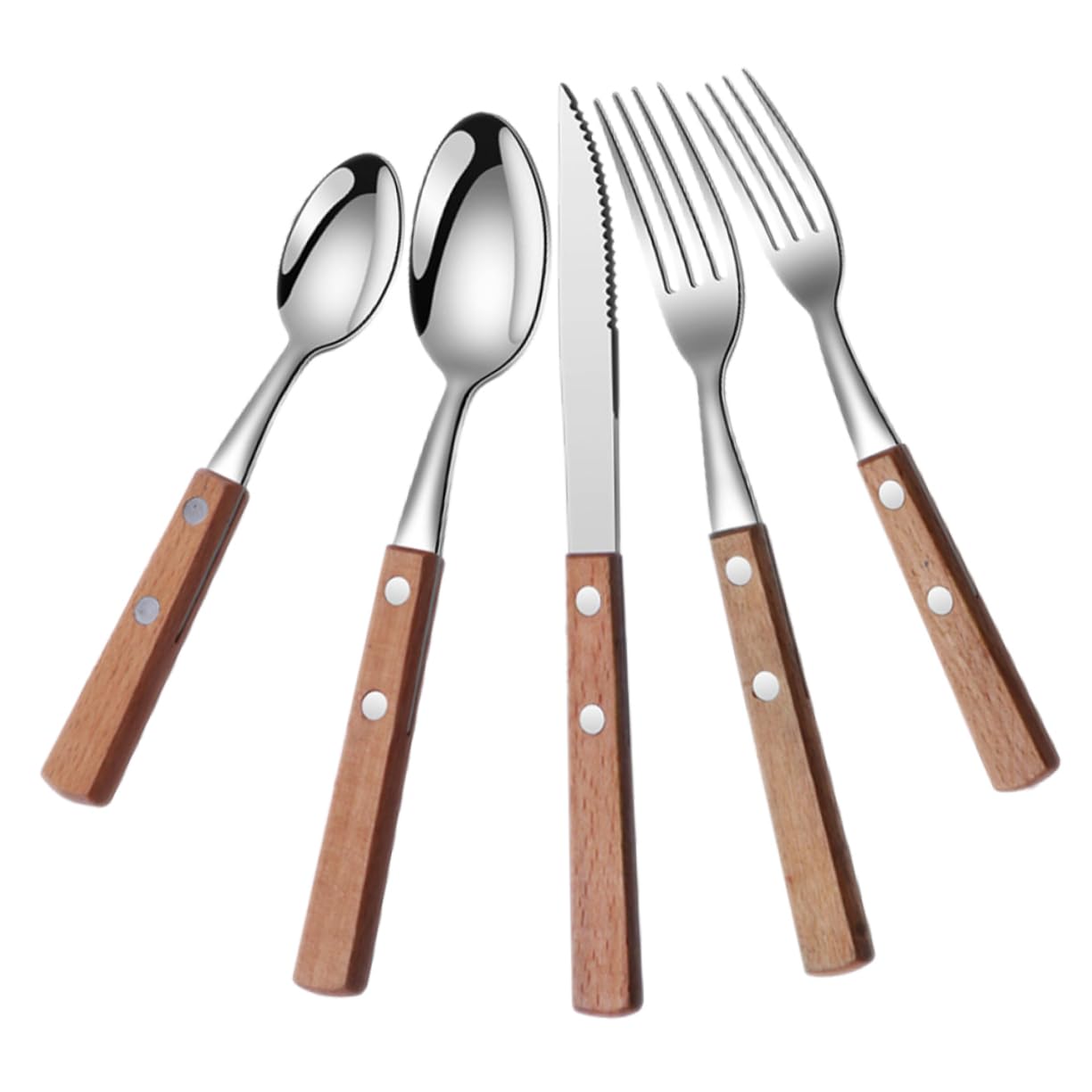 3juegos Cubiertos De Acero Inoxidable Mango De Set Portátil Para Buffet y Fiestas Incluye Cuchillo Cuchara y Tenedor