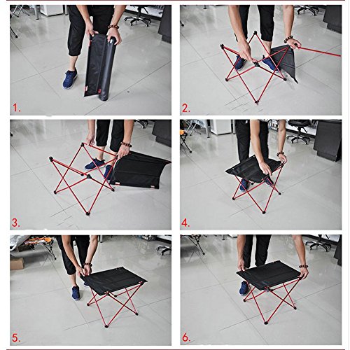 Tavolo da campeggio, pieghevole, ultraleggero, in