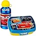 Produktbild alles-meine.de GmbH 2 TLG. Set _ Lunchbox / Brotdose + Trinkflasche - Disney Cars - Auto - Lightning McQueen - inkl. Name - BPA frei - Alutrinkflasche - Brotbüchse Küche Essen - ..